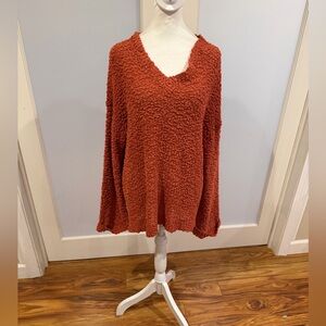 MACARON Textured Rust Sweater